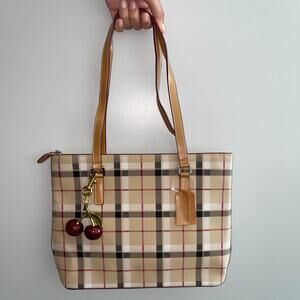 Plaid Cream Bag